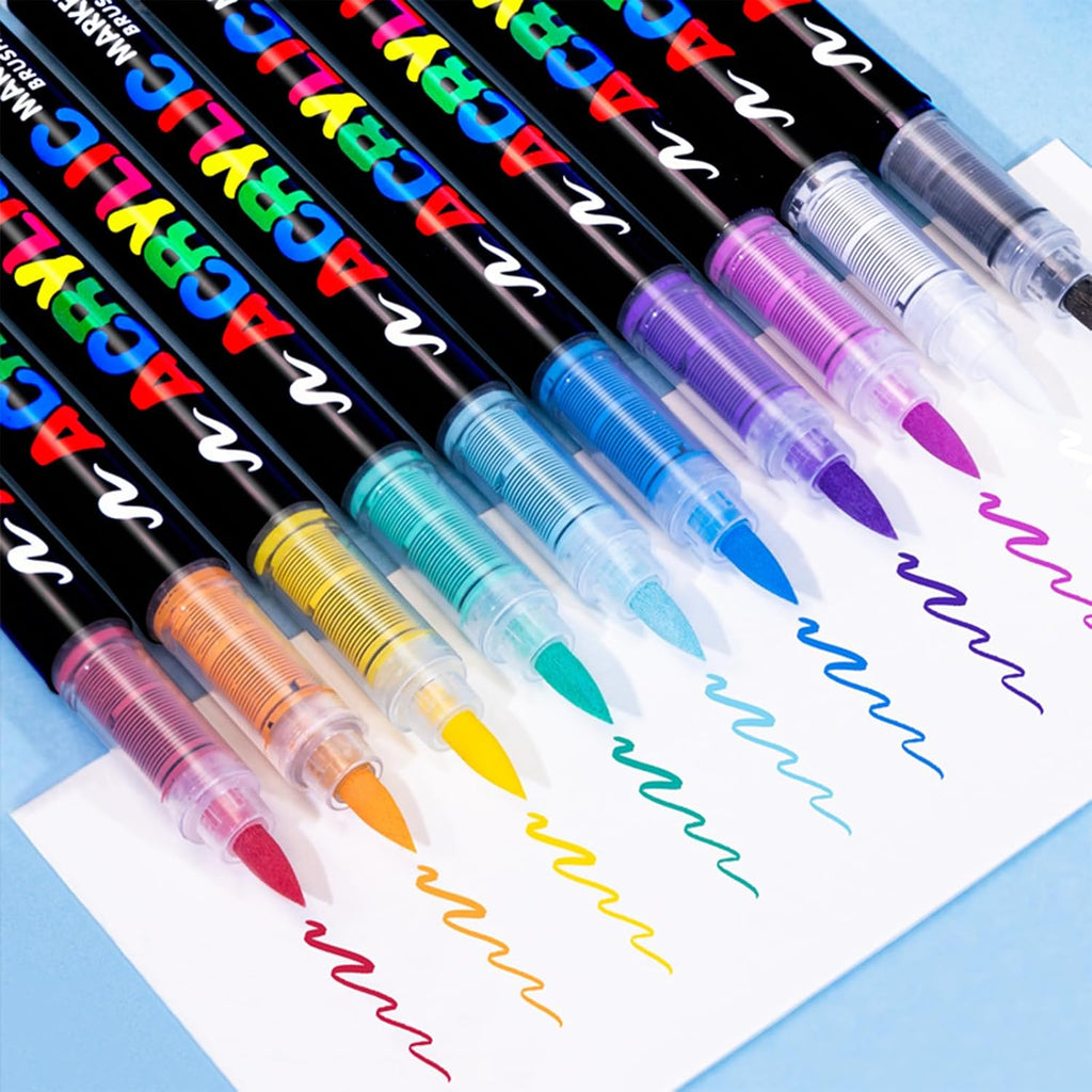 72 Guangna Acrylic Paint Markers Brush Tip