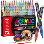 72 Guangna Acrylic Paint Markers Brush Tip