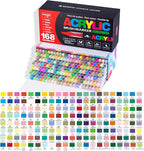 168 Guangna Acrylic Paint Markers Brush Tip