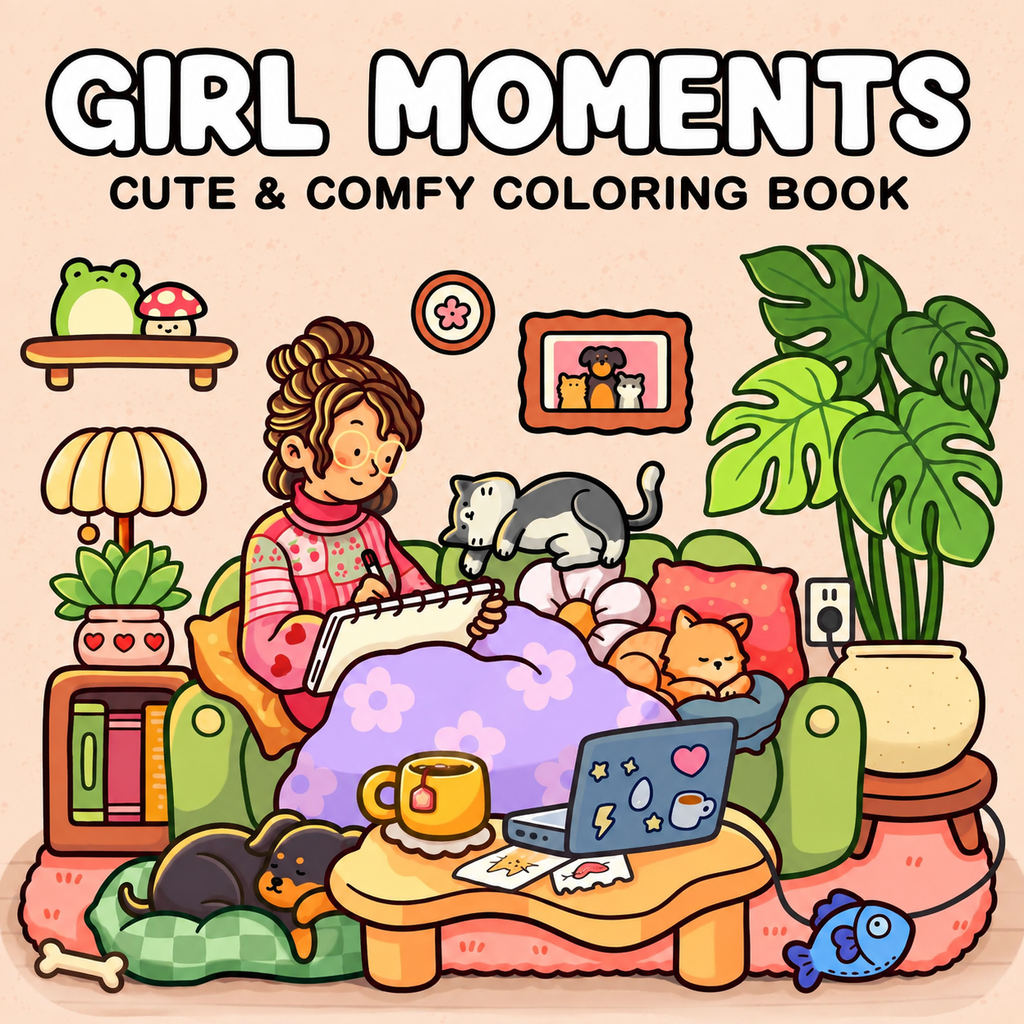Girl Moments - Colouring Book