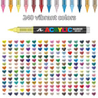 240 Guangna Acrylic Paint Markers Brush Tip